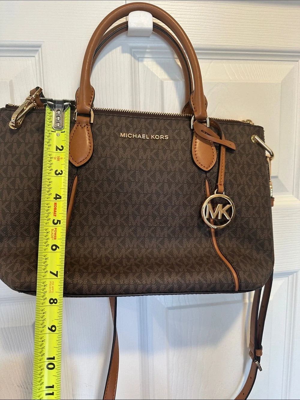 Michael Kors Brown Satchel with Tan Accents